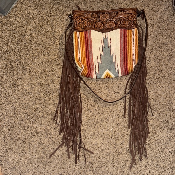 American Darling Handbags - Saddle blanket fringe purse